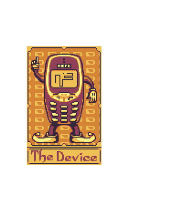 The Device - Retro Telefon minta fehér pólón