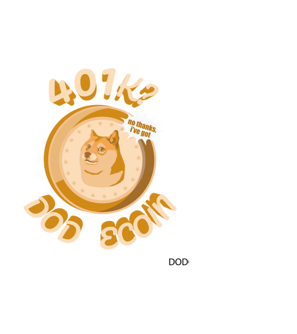Doge Coin minta fehér pólón