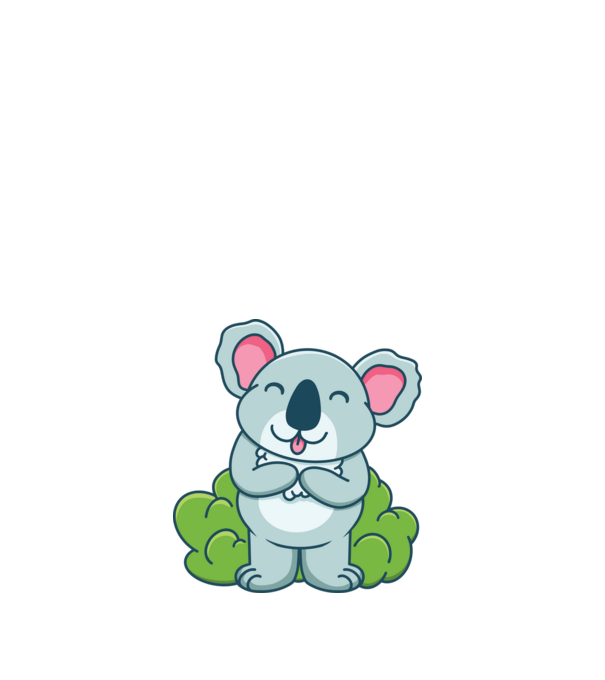 Cuki koala minta fehér pólón