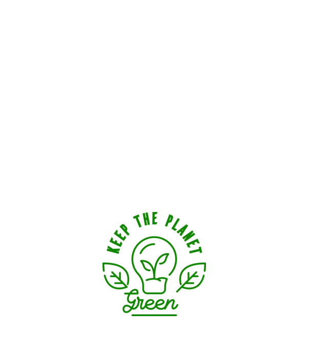 Keep The Planet Green - Föld napja minta fehér pólón