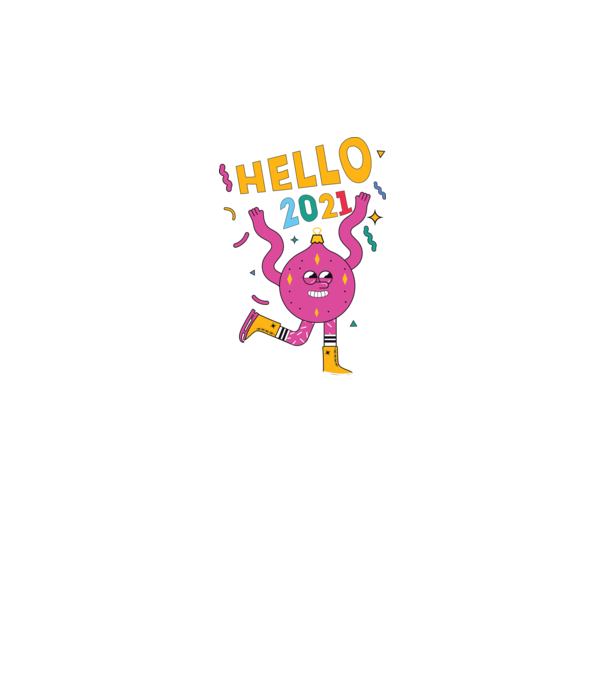 Hello 2021 minta fehér pólón