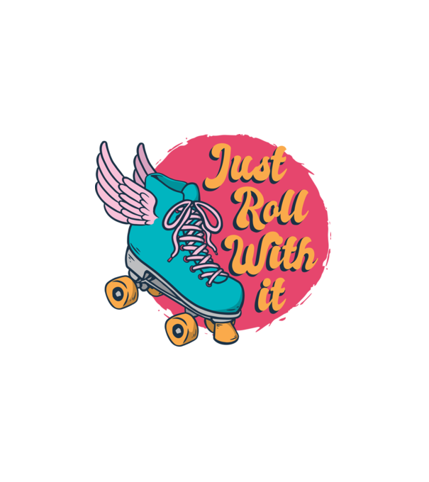 Just Roll with it - Görkoris minta fehér pólón