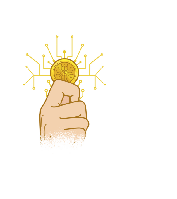 Kripto Valuta minta világoskék pólón