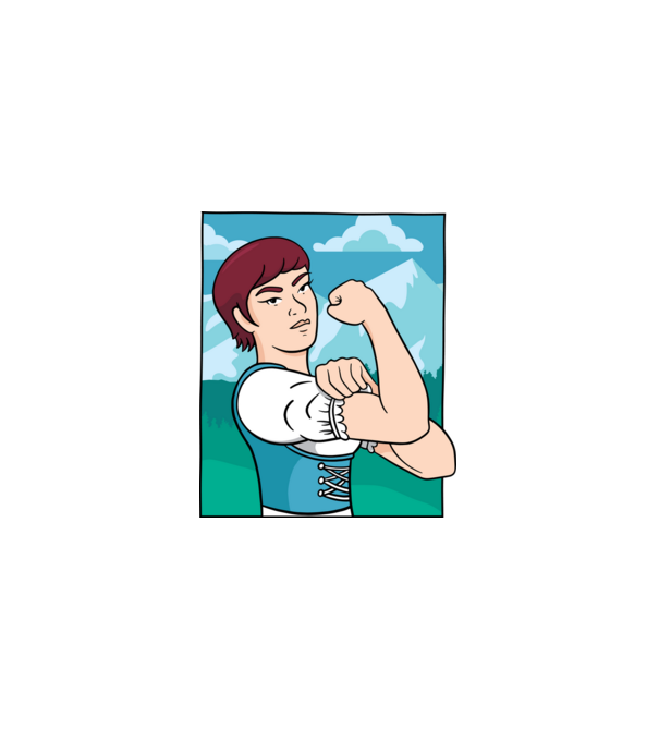 Rosie minta fekete pólón