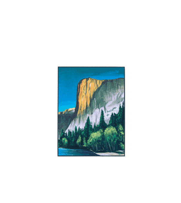 Yosemite Nemzeti Park minta fehér pólón