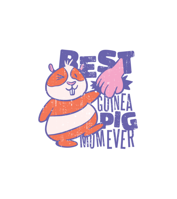 Best Guinea pig Mom minta fehér pólón