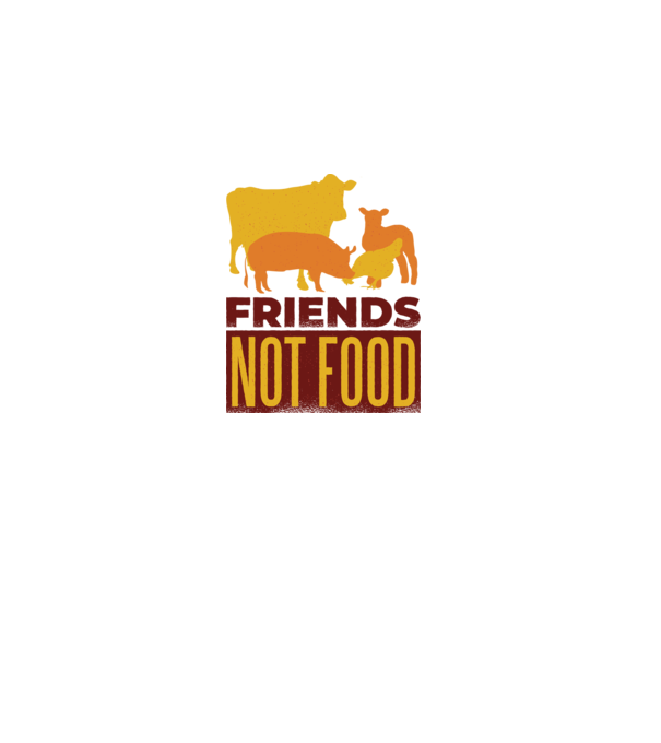 Friends not Food Vegán minta szürke pólón