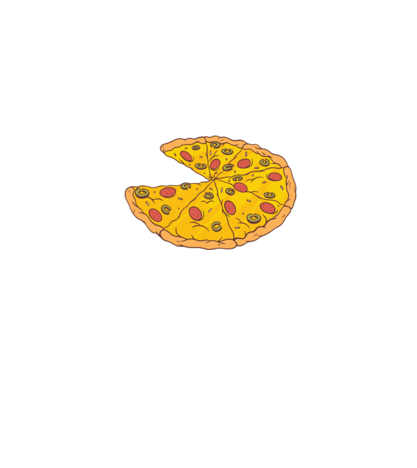 Pizza szeletek Páros minta szürke pólón