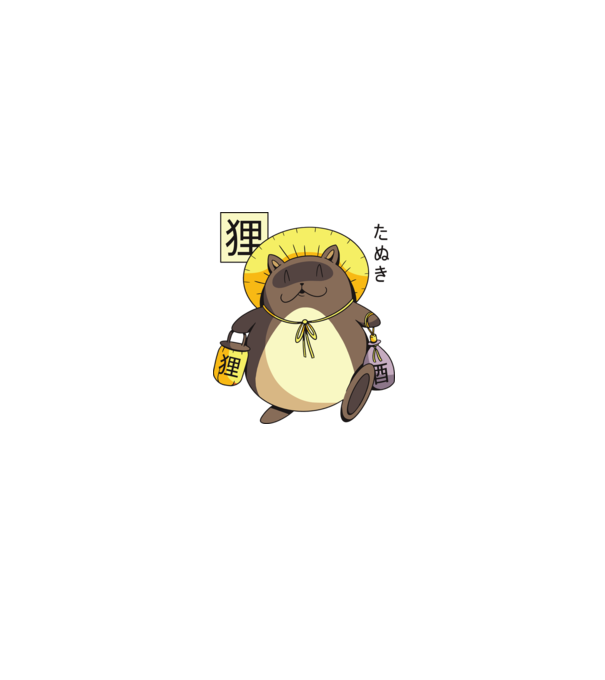 Tanuki Yokai minta neonpink pólón