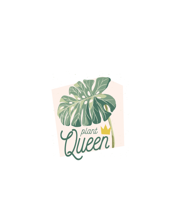 Plant Queen minta almazöld pólón