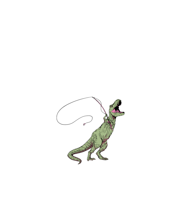 Horgász Trex minta fehér pólón