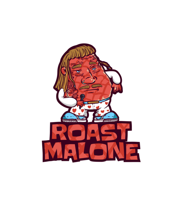 Roast Malone minta fehér pólón