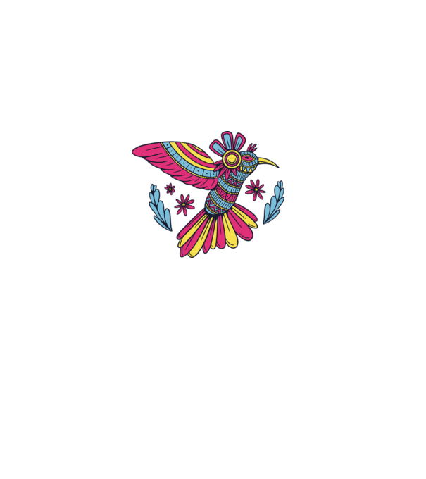 Mandala Kolibri minta fekete pólón