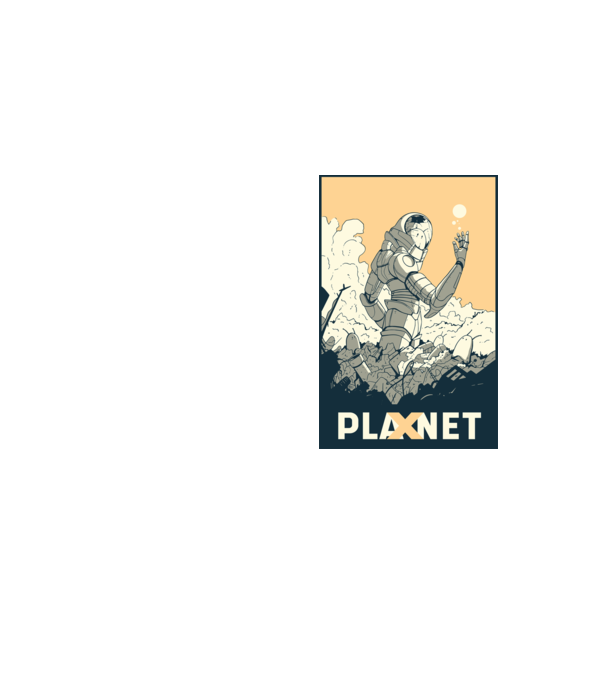 Planet X minta neonsárga pólón
