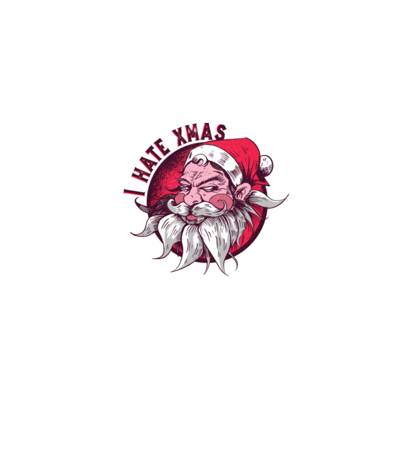 I Hate Xmas minta fehér pólón
