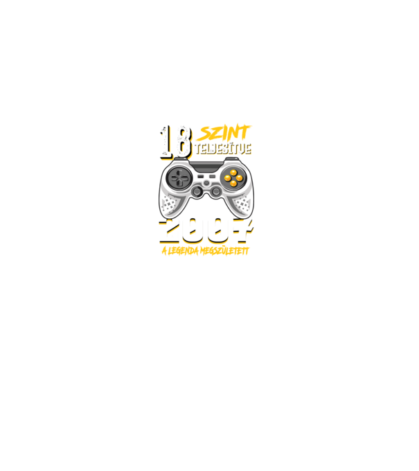 GAMER szint teljesítve 18. 2007 minta fekete pólón