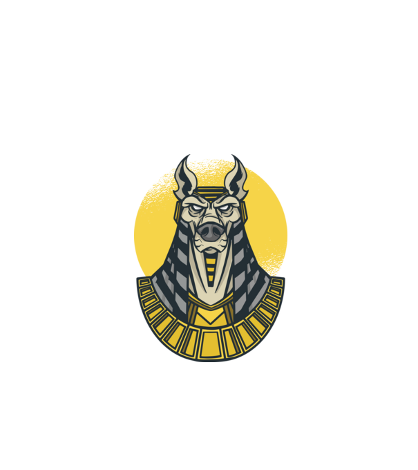 Anubis minta fekete pólón