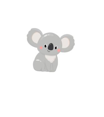 Koala maci  minta szürke pólón
