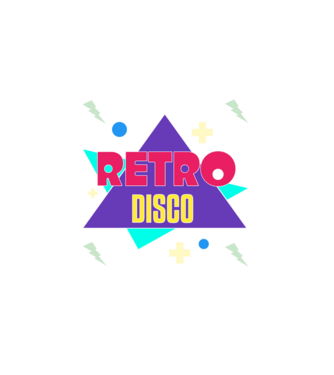 retro disco minta fekete pólón