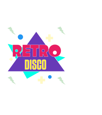 retro disco minta fekete pólón