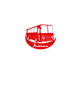 busz  színezhető minta fekete pólón