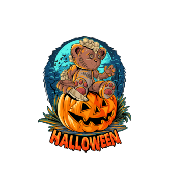 halloween minta fehér pólón