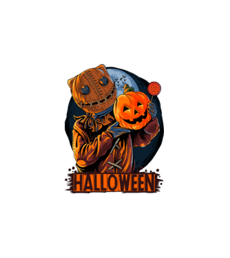 halloween minta fehér pólón