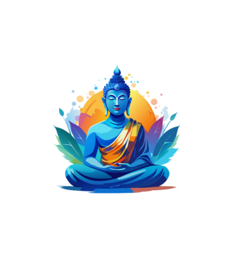 Buddha  minta fehér pólón