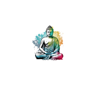 Buddha  minta fehér pólón