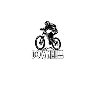Downhill minta fekete pólón