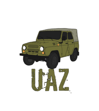 uaz minta fehér pólón
