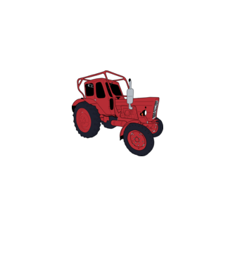 Traktor  minta fehér/piros pólón