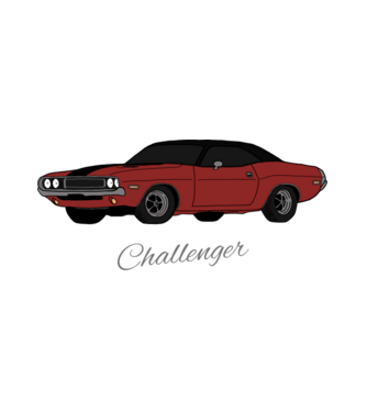 CHALLENGER minta fehér pólón