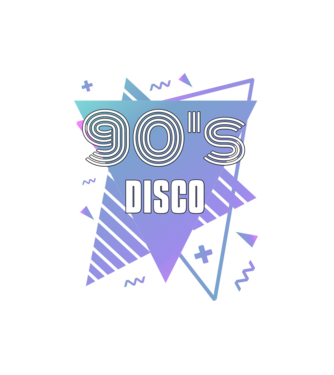90s disco minta fehér pólón