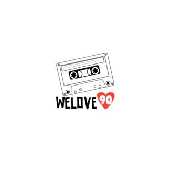 welove 90s minta királykék pólón