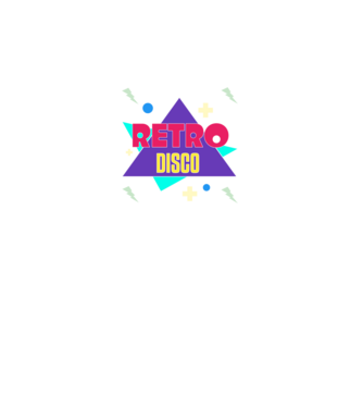 retro disco minta fekete pólón