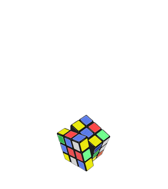 Rubik kocka  minta fehér pólón