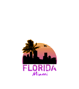 Florida Miami minta fekete pólón