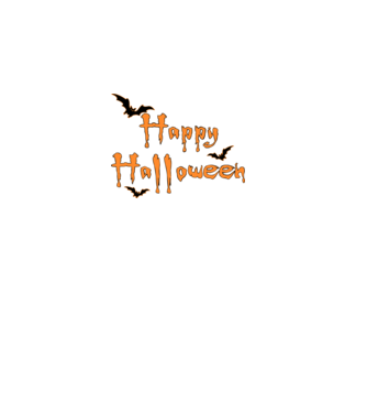 Happy Halloween  minta fekete pólón