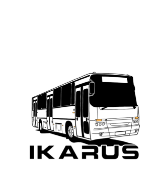 Busz minta fekete pólón