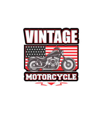 Motorcycle minta fehér pólón