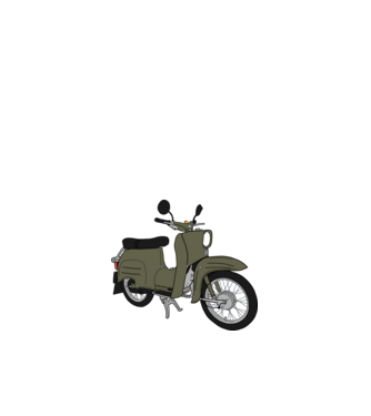 simson schwalbe minta fehér pólón