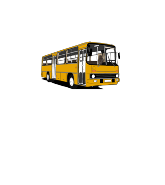 Busz minta szürke pólón