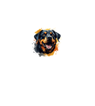 Rottweiler minta fehér pólón
