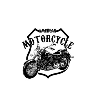 american motorcycle minta fehér pólón