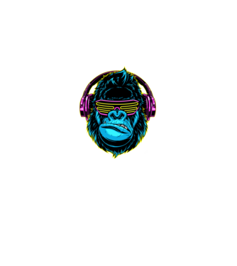 Gorilla  minta fekete pólón