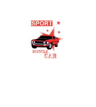 muscle car minta fekete pólón