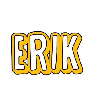 Erik minta fehér pólón