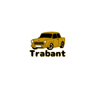 Trabant minta fekete pólón