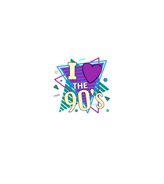 90s disco minta fehér pólón